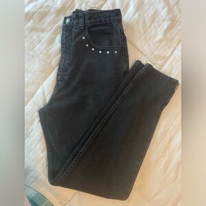 L.A. GEAR size 7/26 sequin Black Denim Jeans